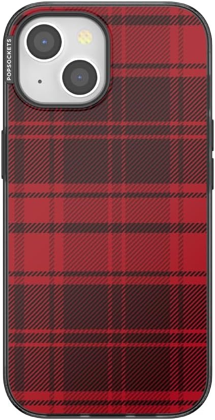 image:imagePopSockets iPhone 16 Phone Case with MagSafe Wireless Charging Compatible Checkered Blush GinghamBuffalo Check