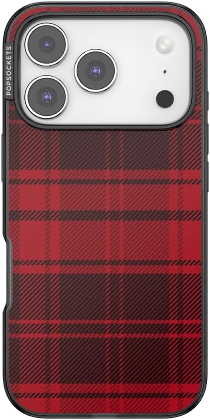 image:imagePopSockets iPhone 16 Phone Case with MagSafe Wireless Charging Compatible Checkered Blush GinghamBuffalo Check