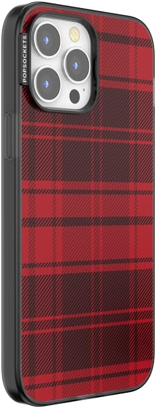 image:imagePopSockets iPhone 16 Phone Case with MagSafe Wireless Charging Compatible Checkered Blush GinghamBuffalo Check