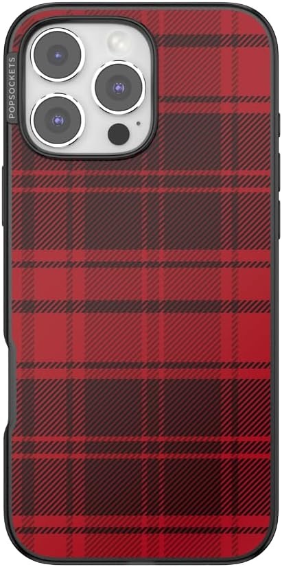 image:imagePopSockets iPhone 16 Phone Case with MagSafe Wireless Charging Compatible Checkered Blush GinghamBuffalo Check