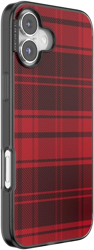 image:imagePopSockets iPhone 16 Phone Case with MagSafe Wireless Charging Compatible Checkered Blush GinghamBuffalo Check