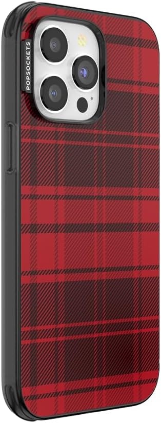 image:imagePopSockets iPhone 16 Phone Case with MagSafe Wireless Charging Compatible Checkered Blush GinghamBuffalo Check
