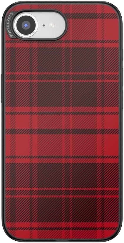 image:imagePopSockets iPhone 16 Phone Case with MagSafe Wireless Charging Compatible Checkered Blush GinghamBuffalo Check