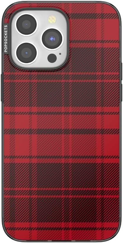 image:imagePopSockets iPhone 16 Phone Case with MagSafe Wireless Charging Compatible Checkered Blush GinghamBuffalo Check