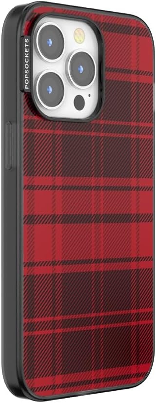 image:imagePopSockets iPhone 16 Phone Case with MagSafe Wireless Charging Compatible Checkered Blush GinghamBuffalo Check