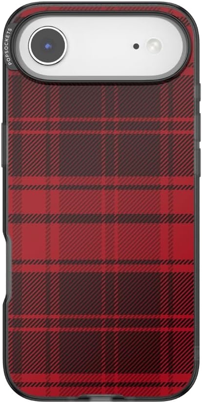 image:imagePopSockets iPhone 16 Phone Case with MagSafe Wireless Charging Compatible Checkered Blush GinghamBuffalo Check