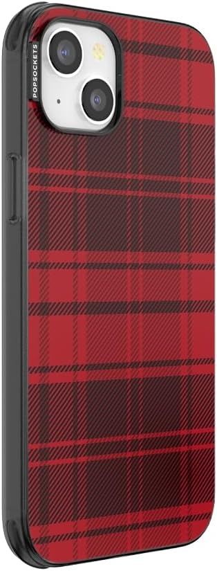 image:imagePopSockets iPhone 16 Phone Case with MagSafe Wireless Charging Compatible Checkered Blush GinghamBuffalo Check
