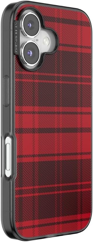 image:imagePopSockets iPhone 16 Phone Case with MagSafe Wireless Charging Compatible Checkered Blush GinghamBuffalo Check
