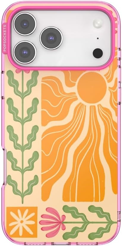 image:imagePopSockets iPhone 16 Phone Case with MagSafe Wireless Charging Compatible Checkered Blush GinghamDesert Mosaic