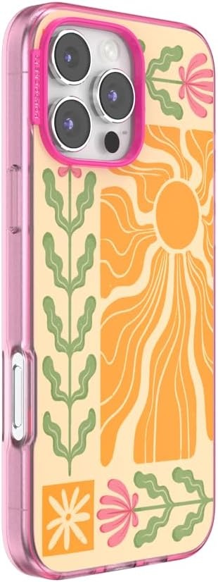 image:imagePopSockets iPhone 16 Phone Case with MagSafe Wireless Charging Compatible Checkered Blush GinghamDesert Mosaic