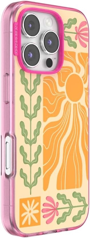 image:imagePopSockets iPhone 16 Phone Case with MagSafe Wireless Charging Compatible Checkered Blush GinghamDesert Mosaic