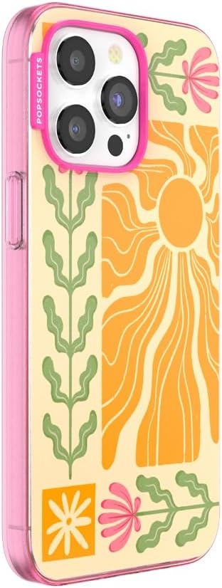image:imagePopSockets iPhone 16 Phone Case with MagSafe Wireless Charging Compatible Checkered Blush GinghamDesert Mosaic