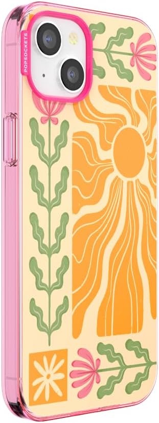 image:imagePopSockets iPhone 16 Phone Case with MagSafe Wireless Charging Compatible Checkered Blush GinghamDesert Mosaic