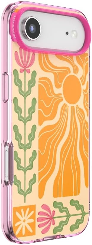 image:imagePopSockets iPhone 16 Phone Case with MagSafe Wireless Charging Compatible Checkered Blush GinghamDesert Mosaic