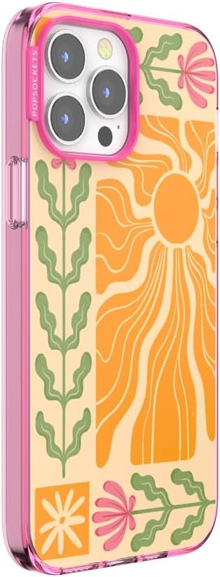 image:imagePopSockets iPhone 16 Phone Case with MagSafe Wireless Charging Compatible Checkered Blush GinghamDesert Mosaic