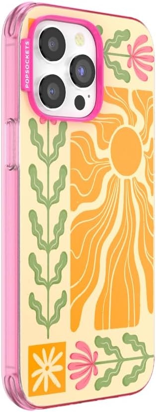 image:imagePopSockets iPhone 16 Phone Case with MagSafe Wireless Charging Compatible Checkered Blush GinghamDesert Mosaic
