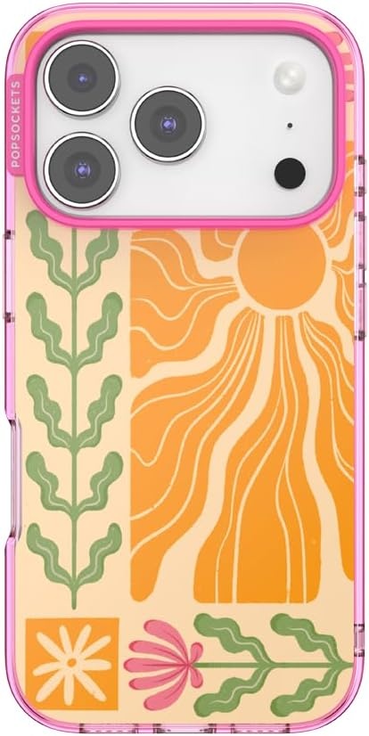 image:imagePopSockets iPhone 16 Phone Case with MagSafe Wireless Charging Compatible Checkered Blush GinghamDesert Mosaic