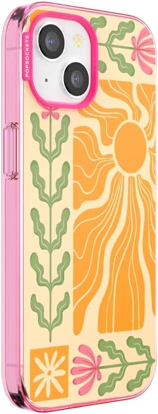 image:imagePopSockets iPhone 16 Phone Case with MagSafe Wireless Charging Compatible Checkered Blush GinghamDesert Mosaic
