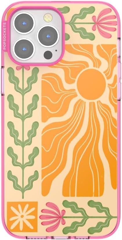 image:imagePopSockets iPhone 16 Phone Case with MagSafe Wireless Charging Compatible Checkered Blush GinghamDesert Mosaic