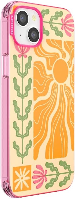image:imagePopSockets iPhone 16 Phone Case with MagSafe Wireless Charging Compatible Checkered Blush GinghamDesert Mosaic