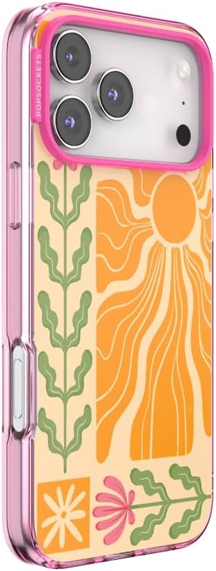image:imagePopSockets iPhone 16 Phone Case with MagSafe Wireless Charging Compatible Checkered Blush GinghamDesert Mosaic