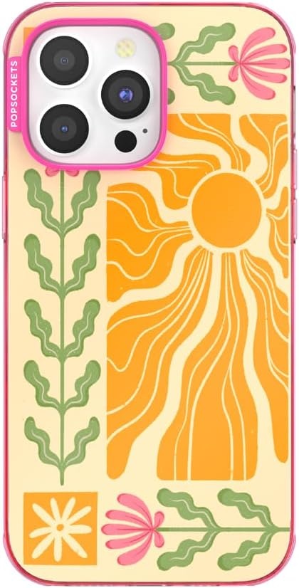 image:imagePopSockets iPhone 16 Phone Case with MagSafe Wireless Charging Compatible Checkered Blush GinghamDesert Mosaic