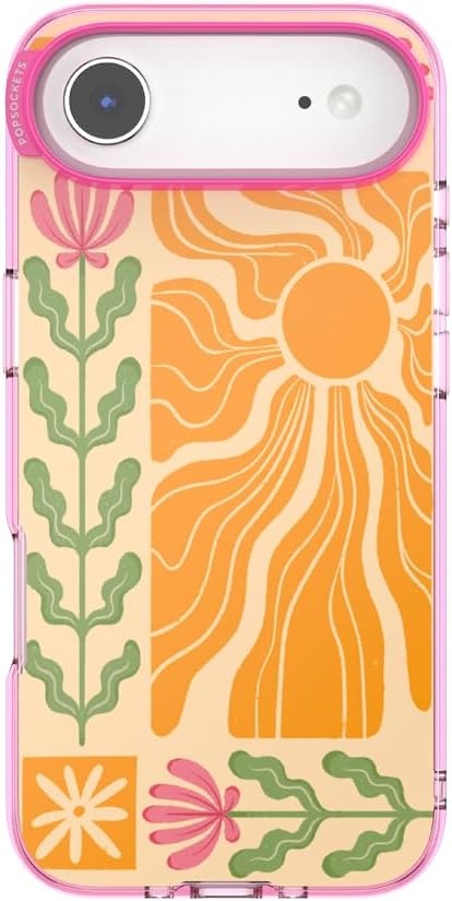 image:imagePopSockets iPhone 16 Phone Case with MagSafe Wireless Charging Compatible Checkered Blush GinghamDesert Mosaic
