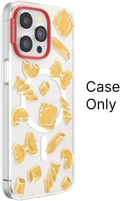 image:imagePopSockets iPhone 16 Phone Case with MagSafe Wireless Charging Compatible Checkered Blush GinghamPasta Pasta