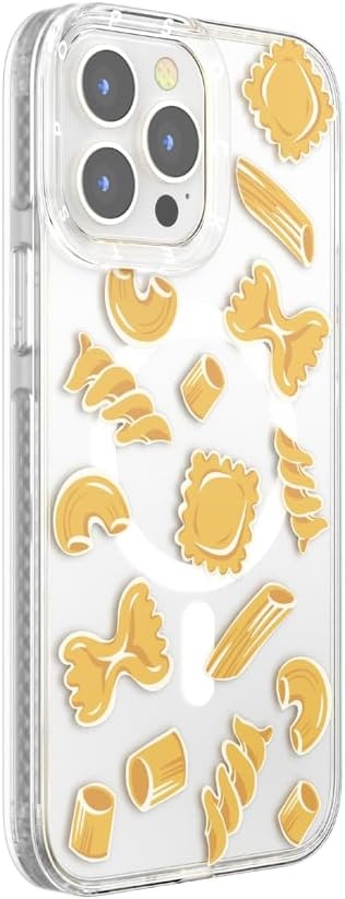 image:imagePopSockets iPhone 16 Phone Case with MagSafe Wireless Charging Compatible Checkered Blush GinghamPasta Pasta