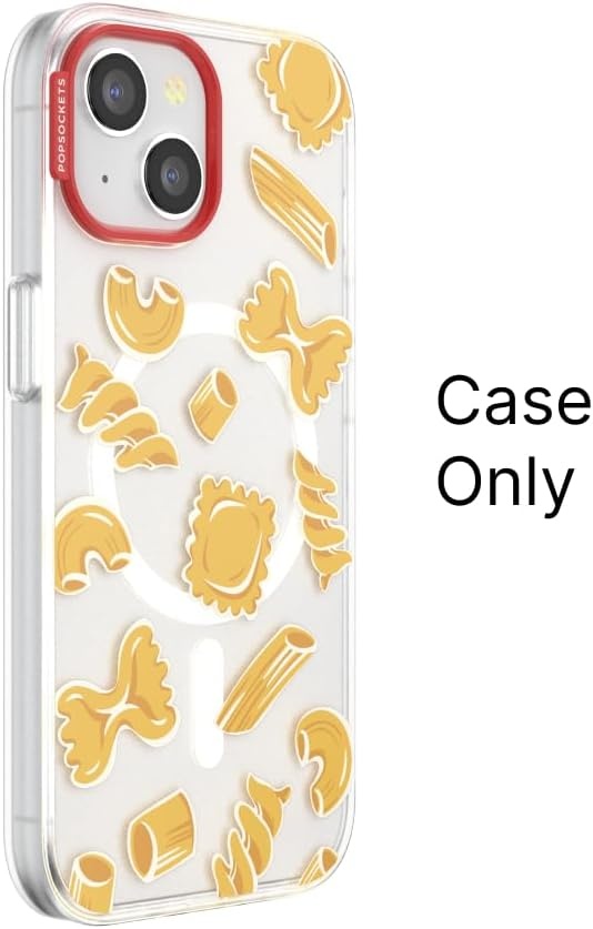image:imagePopSockets iPhone 16 Phone Case with MagSafe Wireless Charging Compatible Checkered Blush GinghamPasta Pasta