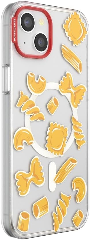 image:imagePopSockets iPhone 16 Phone Case with MagSafe Wireless Charging Compatible Checkered Blush GinghamPasta Pasta