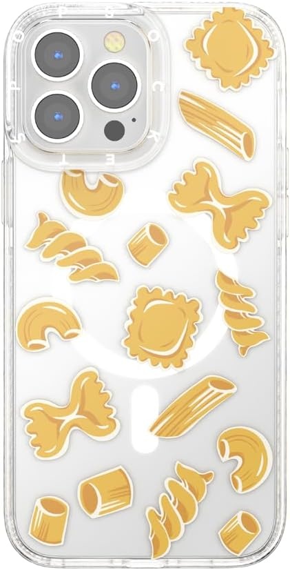 image:imagePopSockets iPhone 16 Phone Case with MagSafe Wireless Charging Compatible Checkered Blush GinghamPasta Pasta