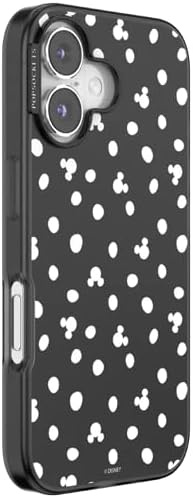 image:imagePopSockets iPhone 16 Phone Case with MagSafe Wireless Charging Compatible Disney Mickey Polka Dot Black