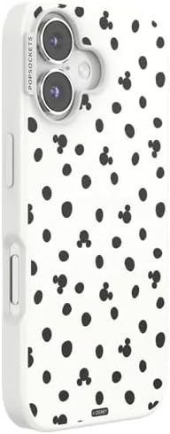 image:imagePopSockets iPhone 16 Phone Case with MagSafe Wireless Charging Compatible Disney Mickey Polka Dot White