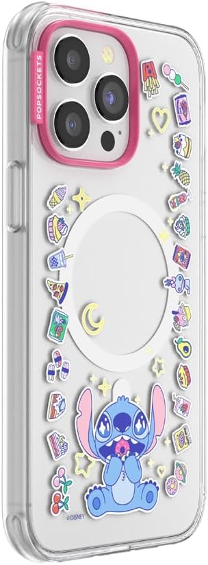 image:imagePopSockets iPhone 16 Phone Case with MagSafe Wireless Charging Compatible Disney Mod Mickey and MinnieStitch Snack Attack