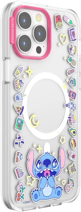 image:imagePopSockets iPhone 16 Phone Case with MagSafe Wireless Charging Compatible Disney Mod Mickey and MinnieStitch Snack Attack