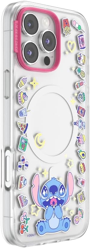 image:imagePopSockets iPhone 16 Phone Case with MagSafe Wireless Charging Compatible Disney Mod Mickey and MinnieStitch Snack Attack