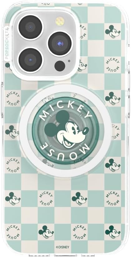 image:imagePopSockets iPhone 16 Phone Case with MagSafe Wireless Charging Compatible Disney Serene MickeyMickey Classic Check