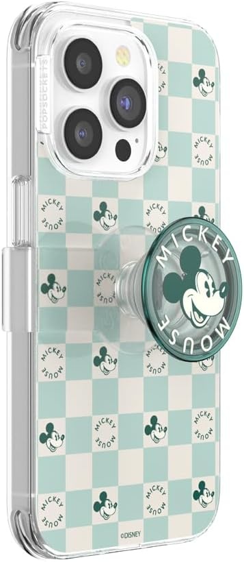 image:imagePopSockets iPhone 16 Phone Case with MagSafe Wireless Charging Compatible Disney Serene MickeyMickey Classic Check