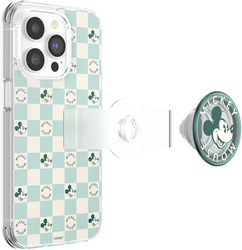 image:imagePopSockets iPhone 16 Phone Case with MagSafe Wireless Charging Compatible Disney Serene MickeyMickey Classic Check