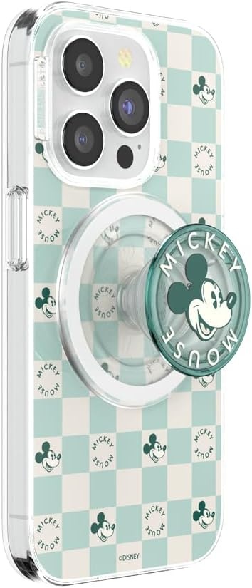 image:imagePopSockets iPhone 16 Phone Case with MagSafe Wireless Charging Compatible Disney Serene MickeyMickey Classic Check