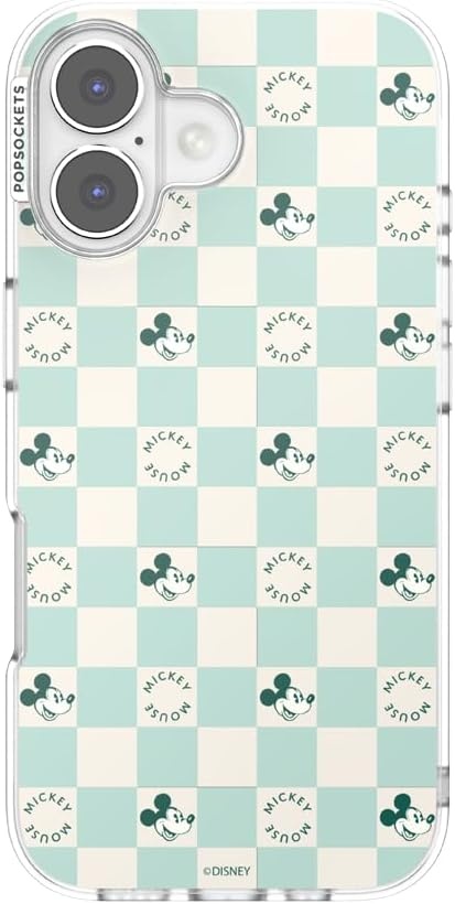 image:imagePopSockets iPhone 16 Phone Case with MagSafe Wireless Charging Compatible Disney Serene MickeyMickey Classic Check