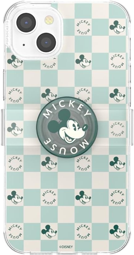 image:imagePopSockets iPhone 16 Phone Case with MagSafe Wireless Charging Compatible Disney Serene MickeyMickey Classic Check