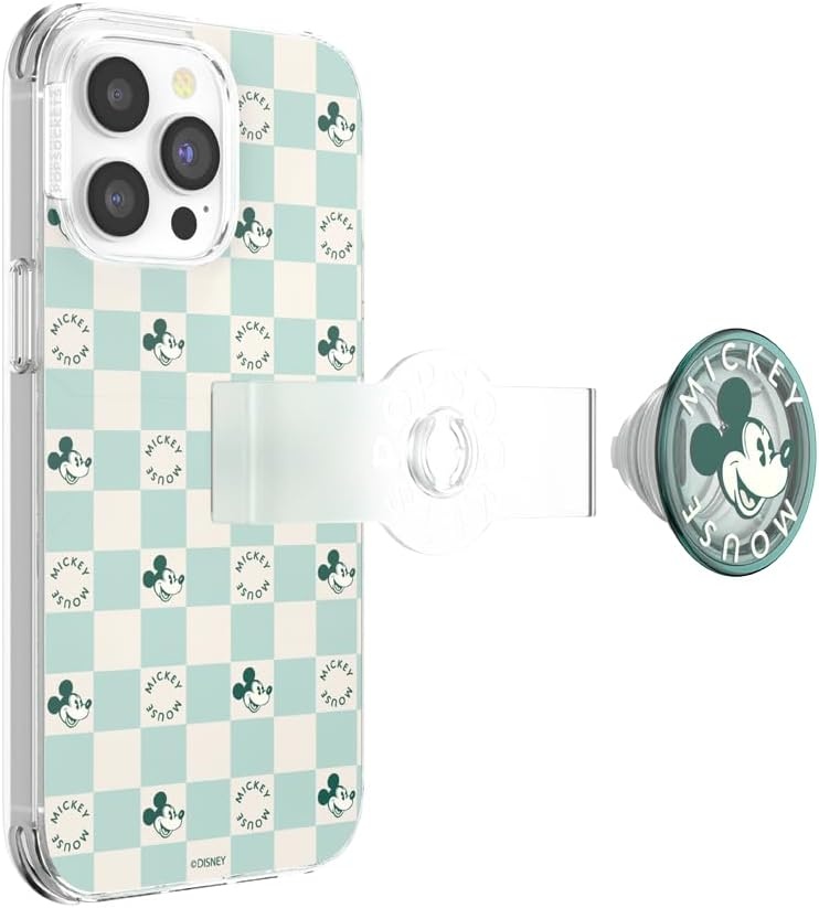 image:imagePopSockets iPhone 16 Phone Case with MagSafe Wireless Charging Compatible Disney Serene MickeyMickey Classic Check