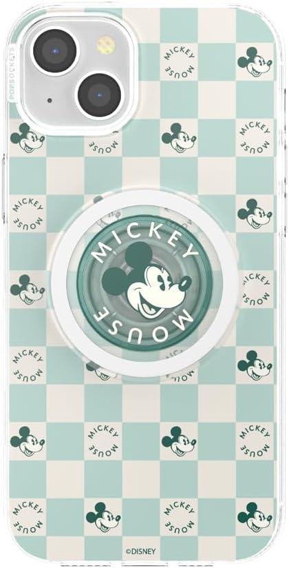 image:imagePopSockets iPhone 16 Phone Case with MagSafe Wireless Charging Compatible Disney Serene MickeyMickey Classic Check