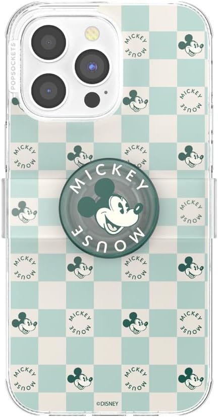 image:imagePopSockets iPhone 16 Phone Case with MagSafe Wireless Charging Compatible Disney Serene MickeyMickey Classic Check