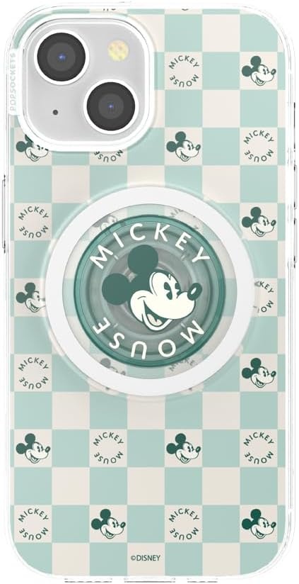 image:imagePopSockets iPhone 16 Phone Case with MagSafe Wireless Charging Compatible Disney Serene MickeyMickey Classic Check