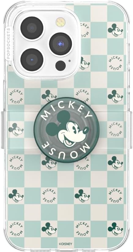 image:imagePopSockets iPhone 16 Phone Case with MagSafe Wireless Charging Compatible Disney Serene MickeyMickey Classic Check