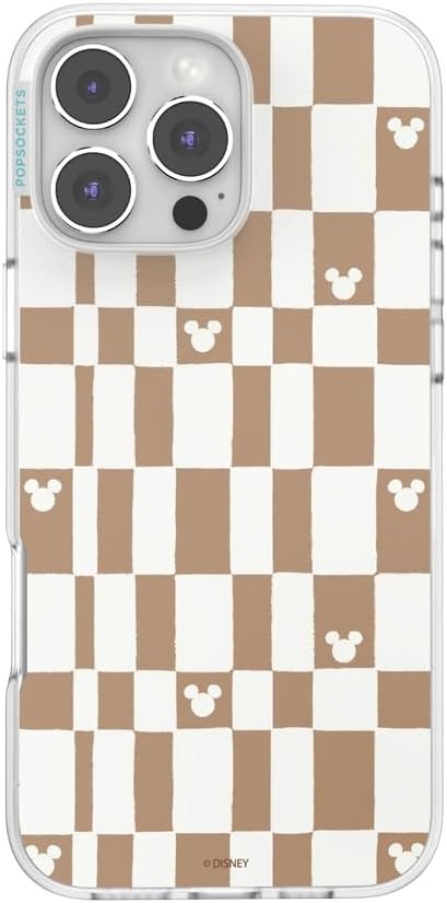 image:imagePopSockets iPhone 16 Phone Case with MagSafe Wireless Charging Compatible Disney Serene MickeyMickey Latte Check