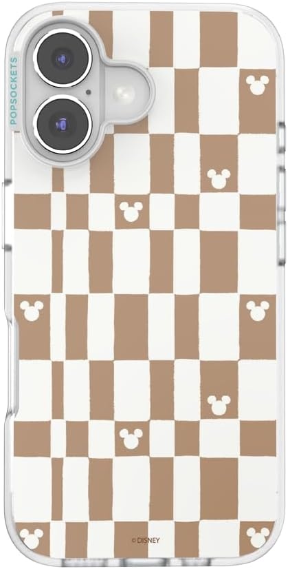 image:imagePopSockets iPhone 16 Phone Case with MagSafe Wireless Charging Compatible Disney Serene MickeyMickey Latte Check